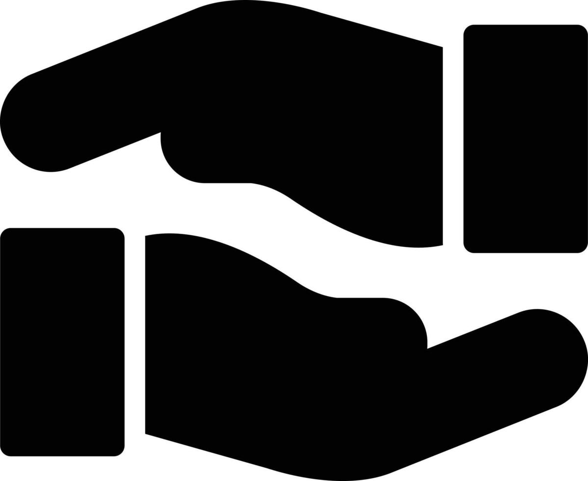 Hands Helping Vector Icon Design
