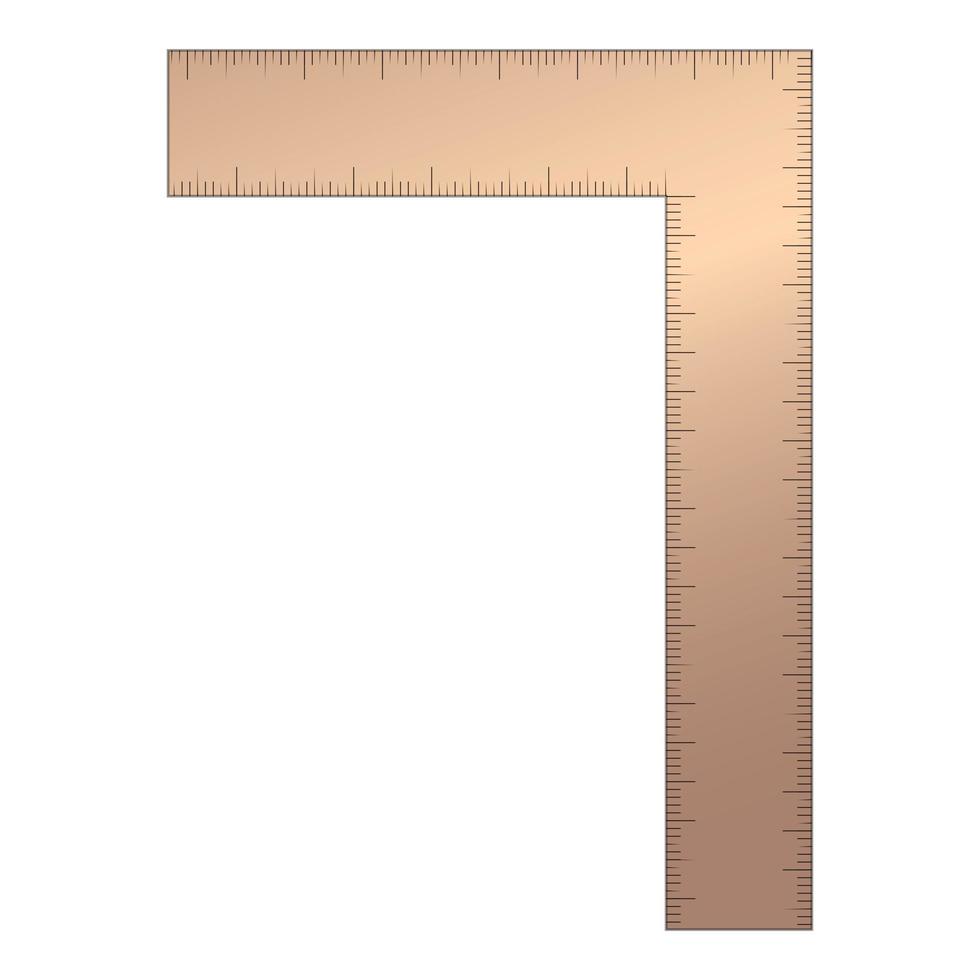 Architect ruler icon cartoon vector. Tool for blueprint vector