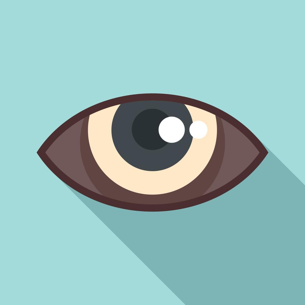 Care eye icon flat vector. Vision look vector