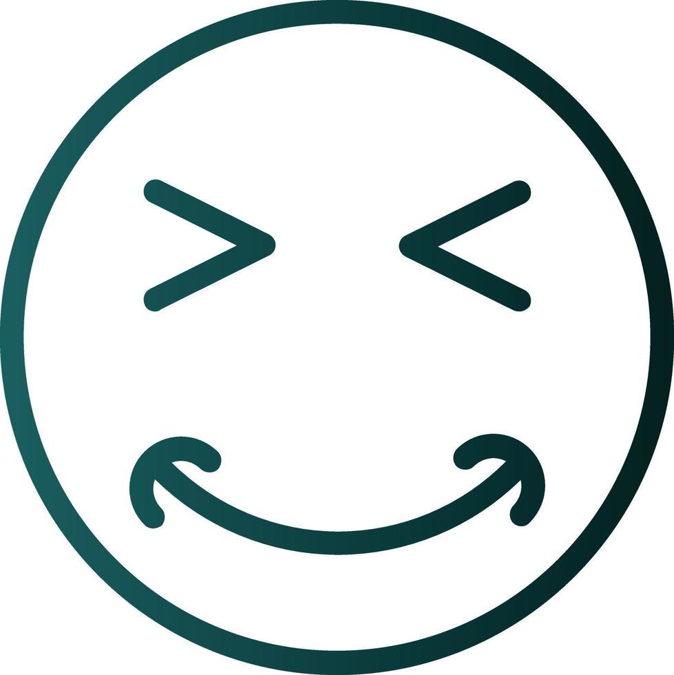 Grin Squint Vector Icon Design