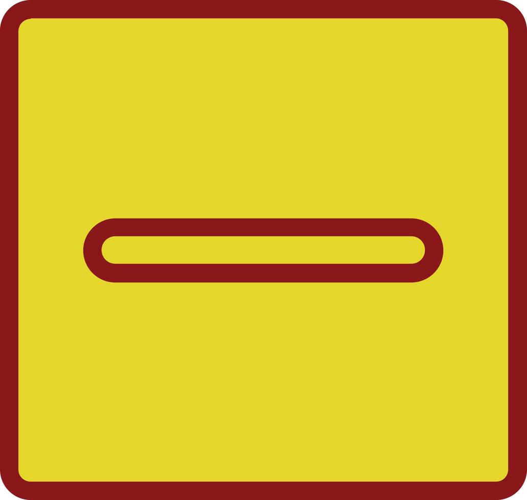 Minus Square Vector Icon Design