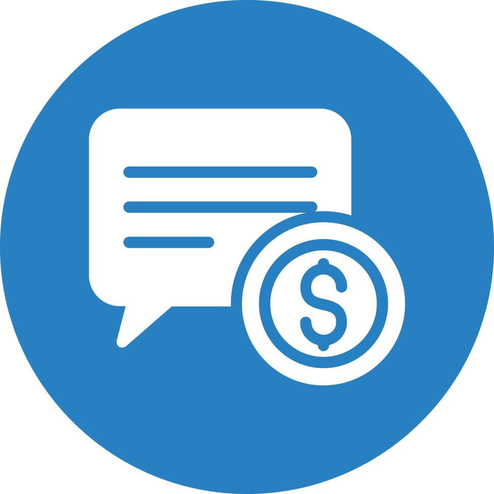Comment Dollar Vector Icon Design