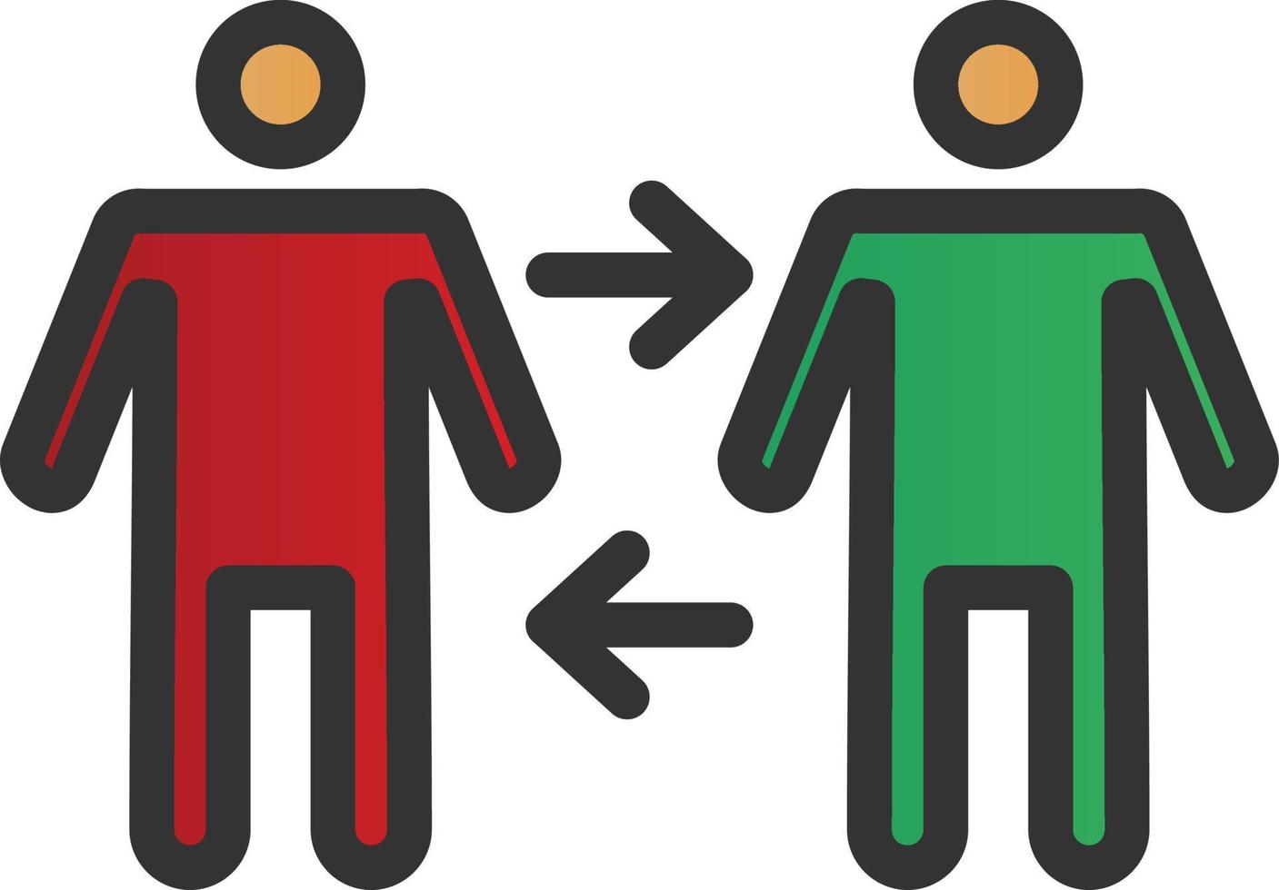 People Arrows Vector Icon Design
