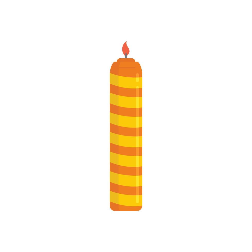 Design birthday candle icon flat isolated vector