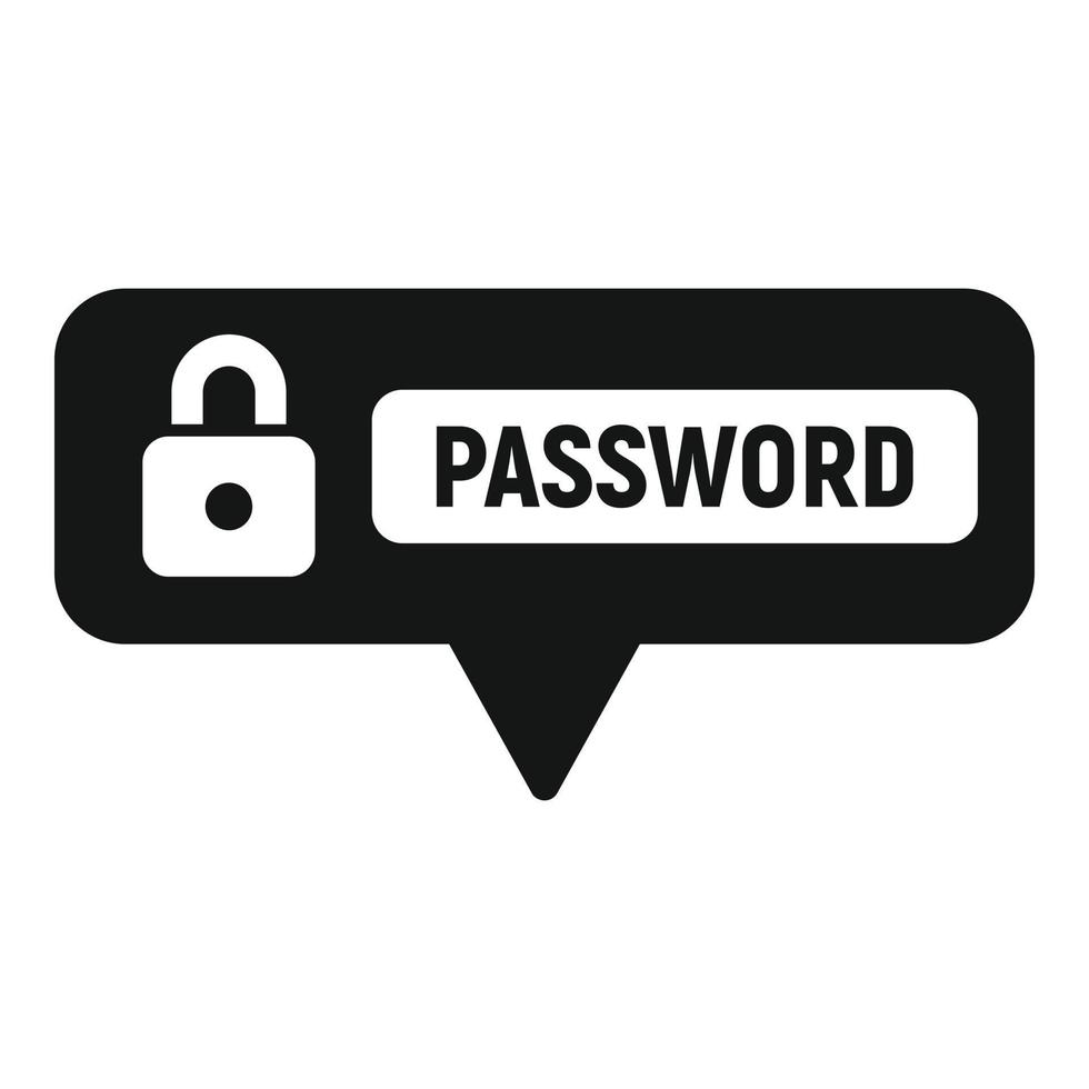 Password security icon simple vector. Security cyber vector