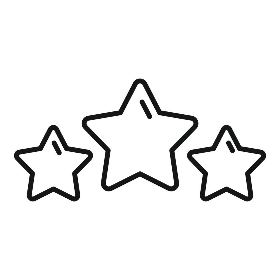 vector de contorno de icono de estrellas de calidad. forma de satisfacción