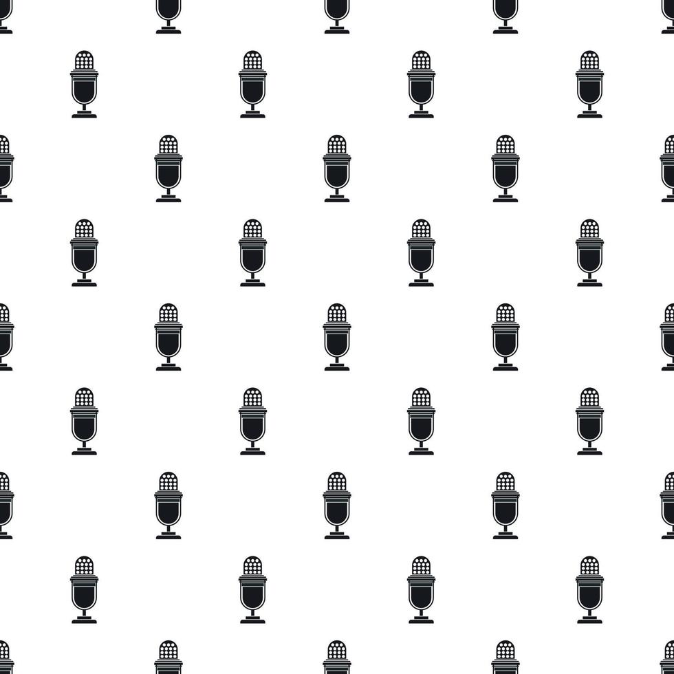 Retro microphone pattern, simple style vector