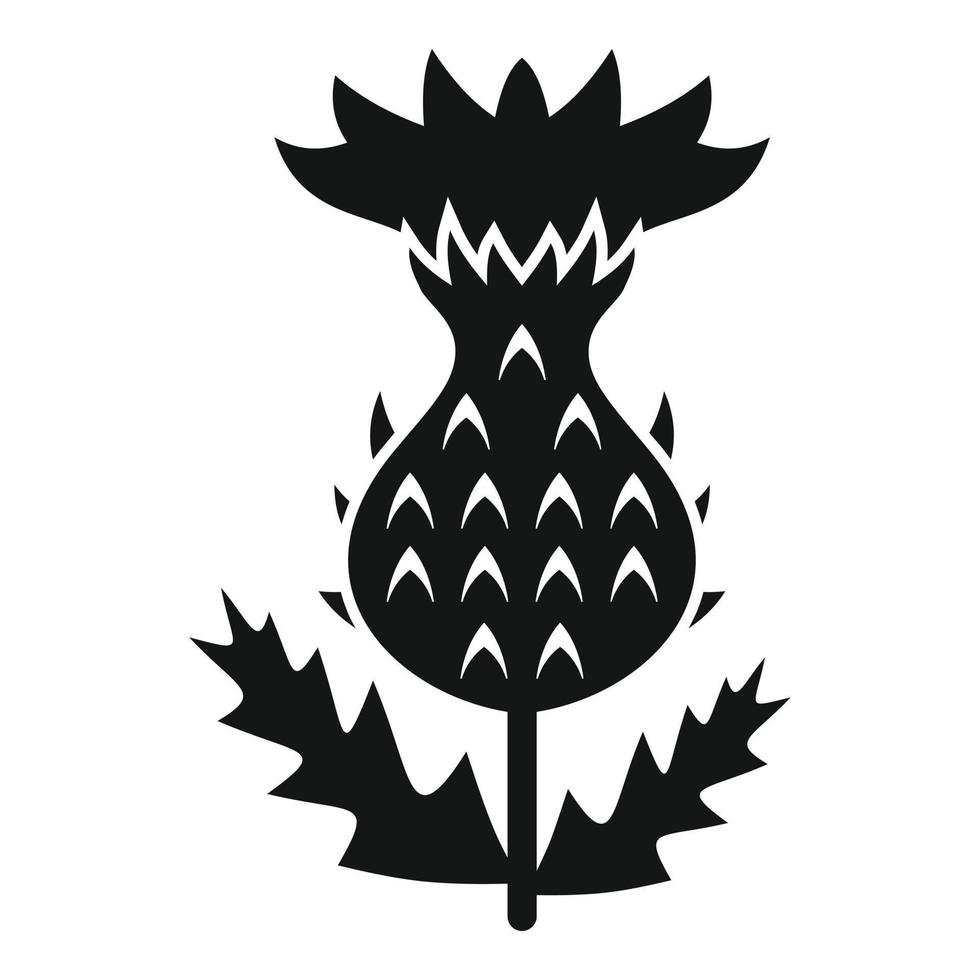 Silymarin thistle icon simple vector. Flower plant vector