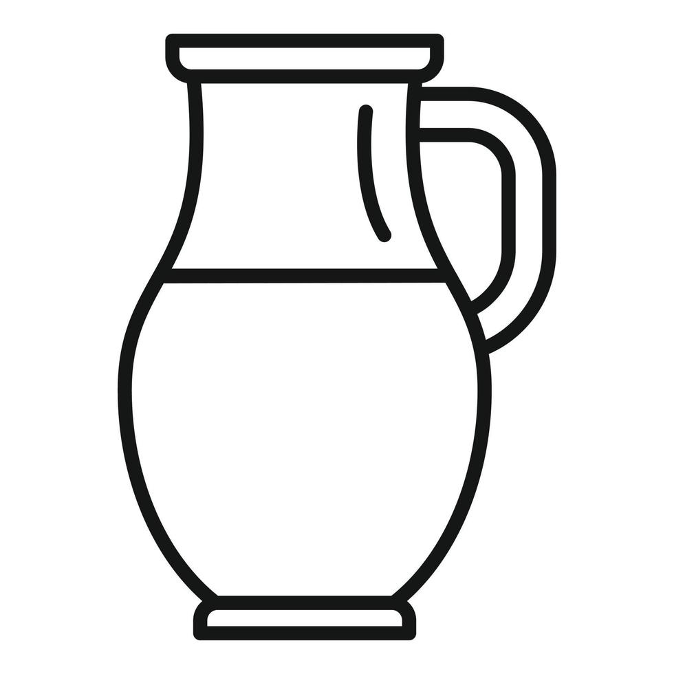 Gmo milk jug icon outline vector. Agriculture food vector