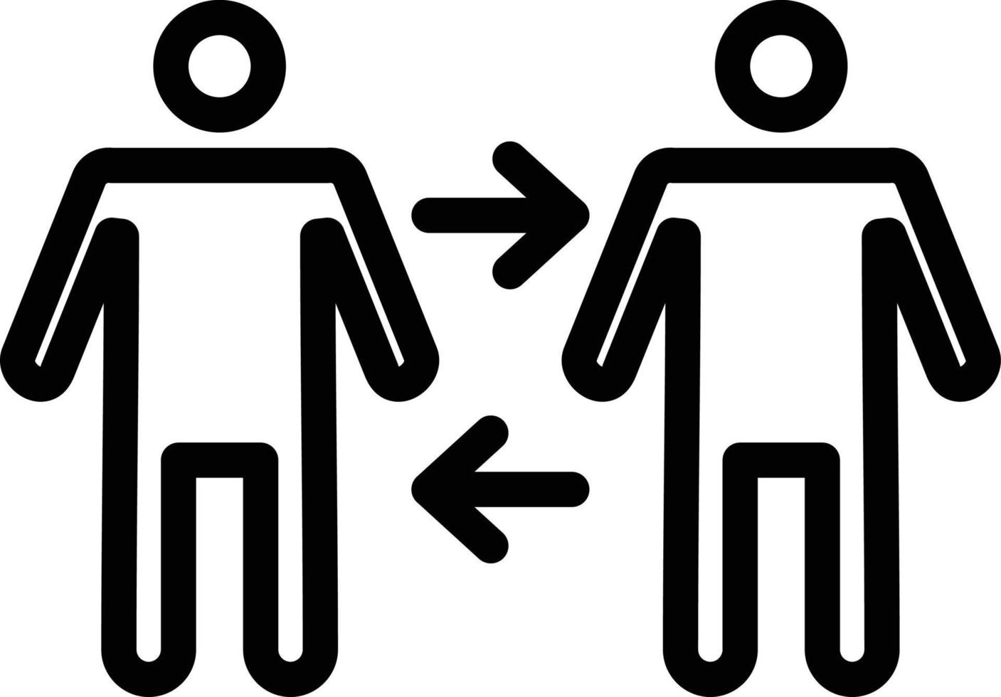 People Arrows Vector Icon Design