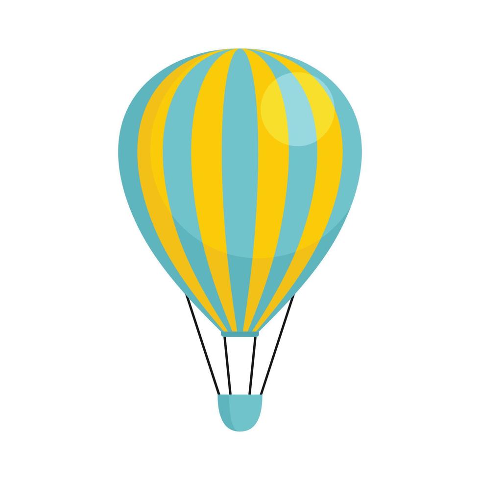 Trip air balloon icon flat isolated vector