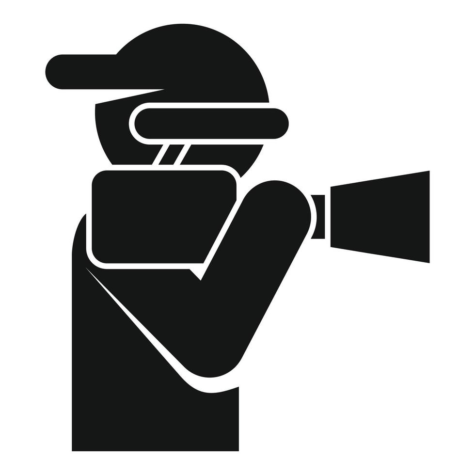 Production camera icon simple vector. Film cinema vector