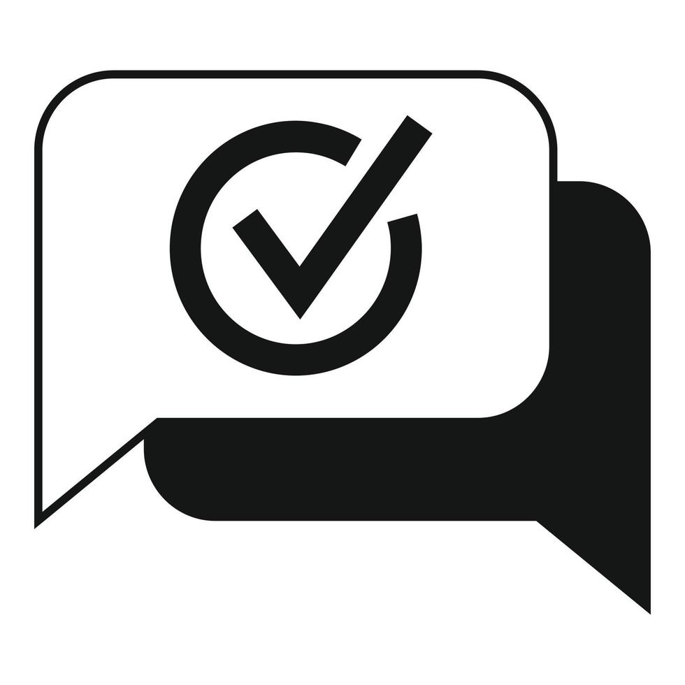 Quality chat icon simple vector. Ask question vector