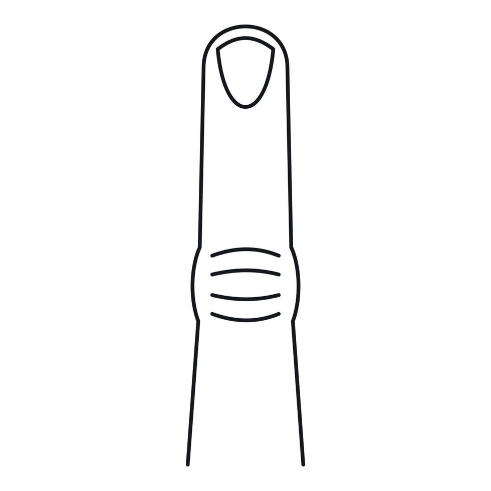 One finger icon, simple style vector