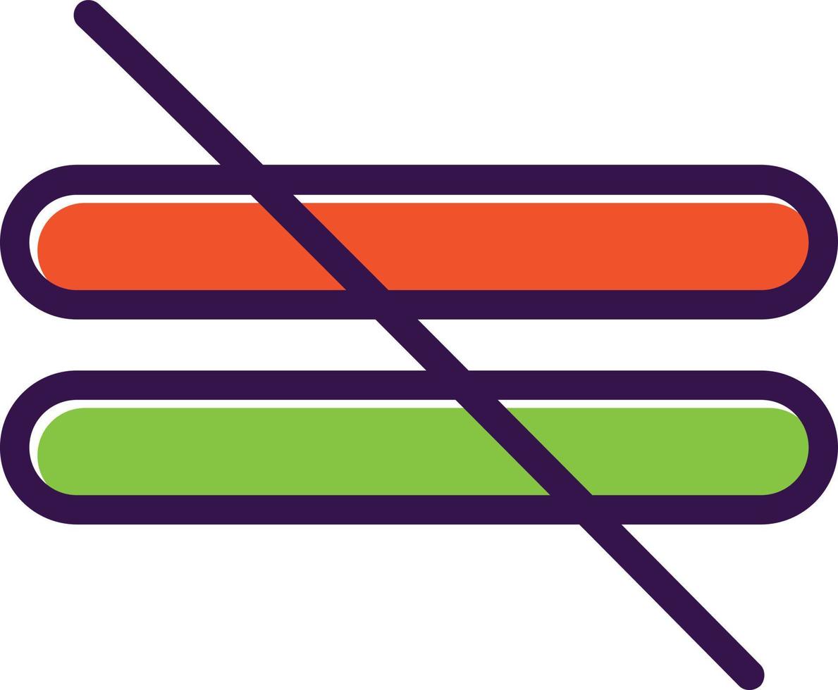 Not Equal Vector Icon Design