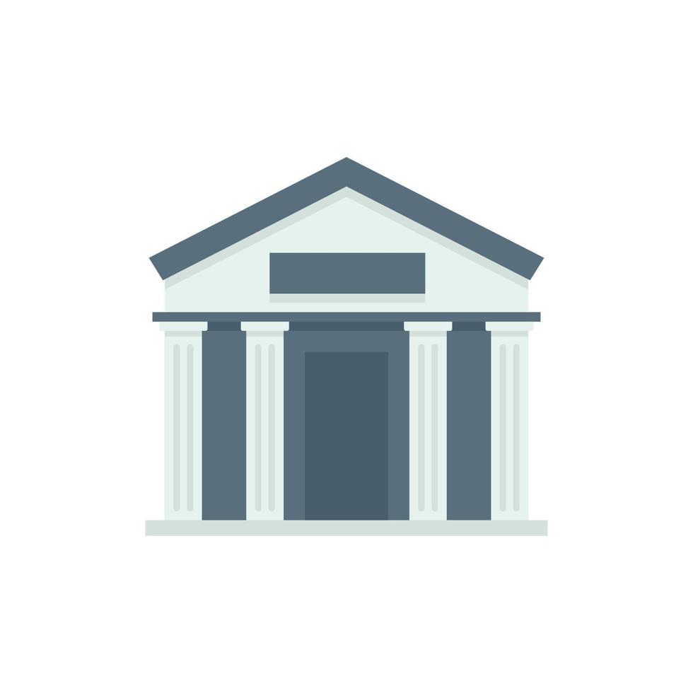 Tax building icon flat isolated vector