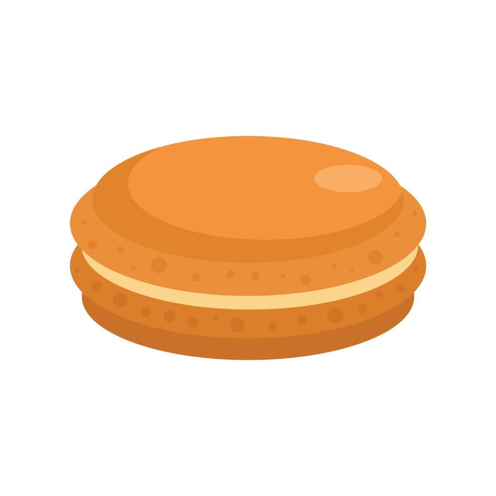 French macaroon icon flat isolated vector