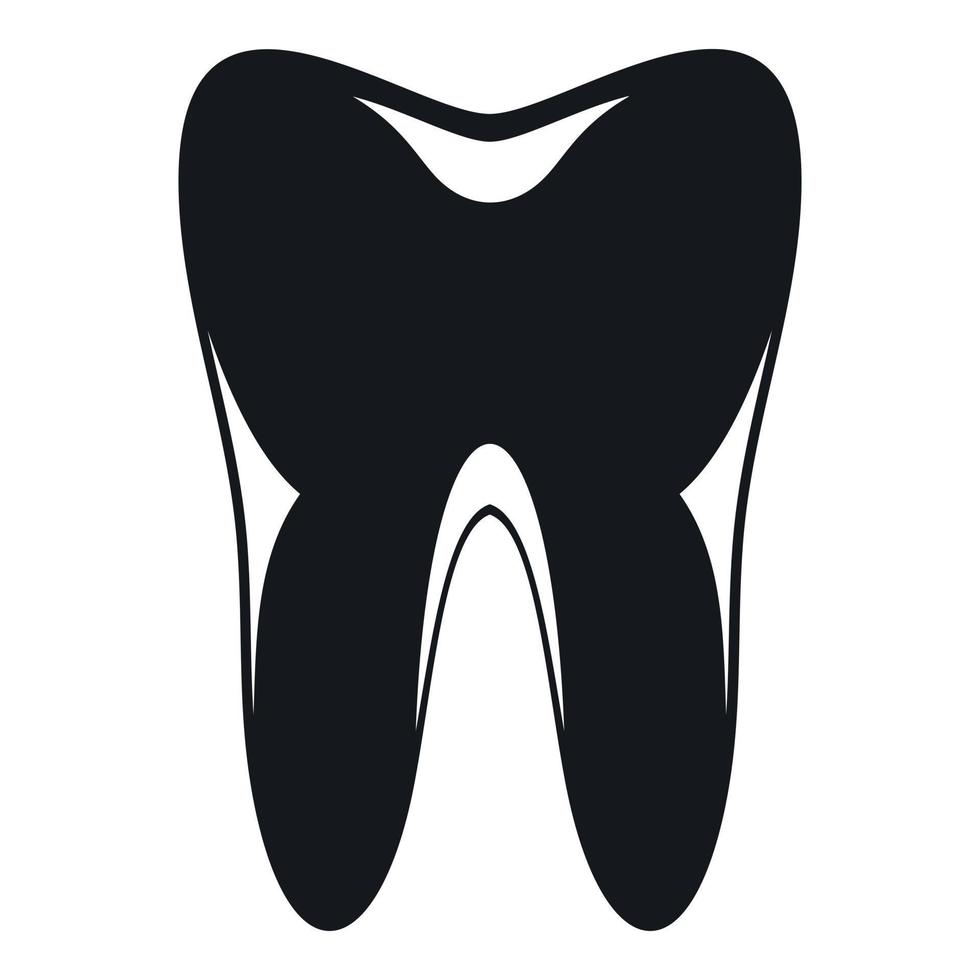 Human tooth icon, simple style vector