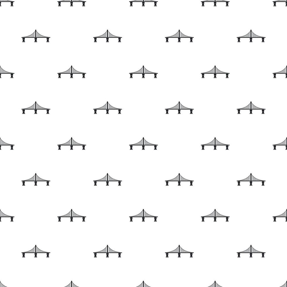 Bridge with steel supports pattern, simple style vector