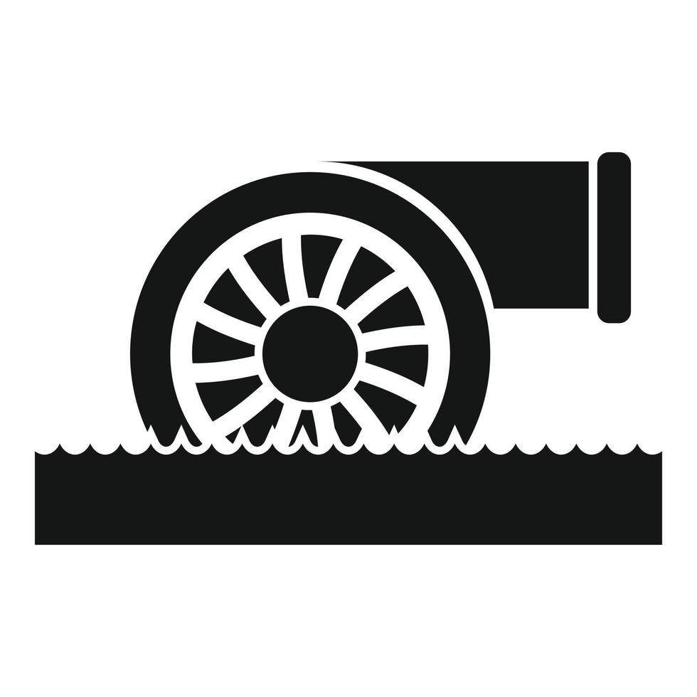 Hydro turbine icon simple vector. Power energy vector