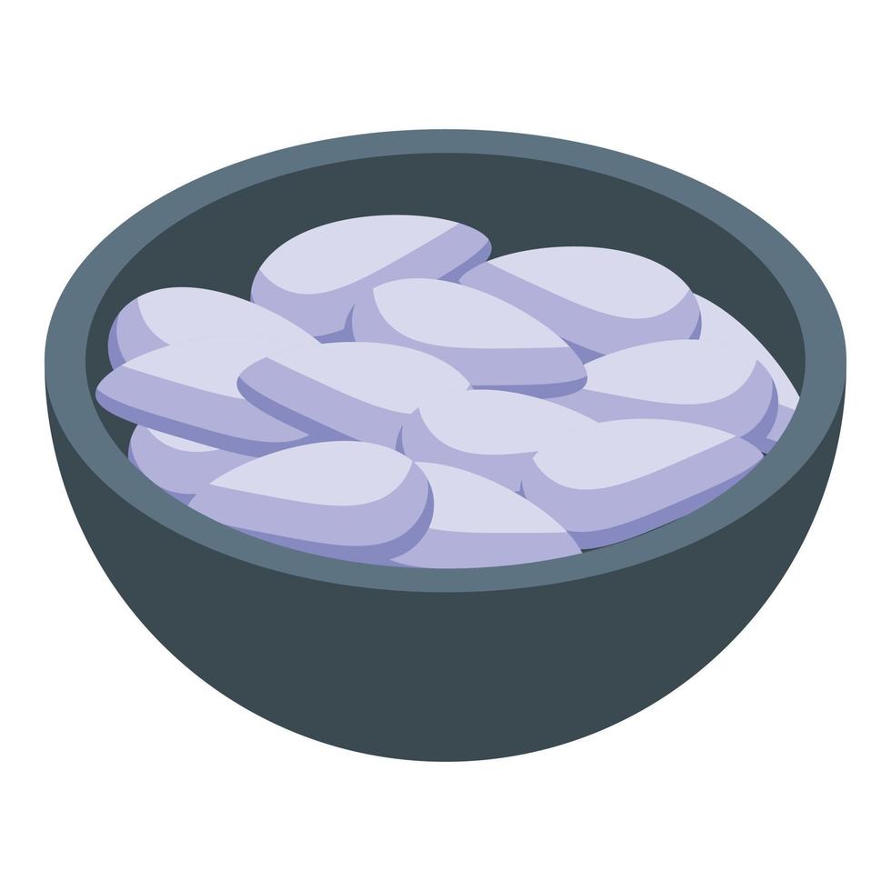 Seafood icon isometric vector. Spanish food vector