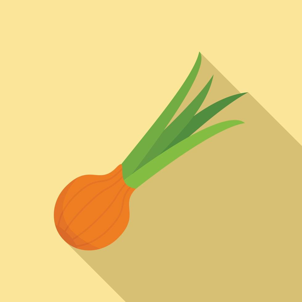Chive vegetable icon flat vector. Chinese herb vector