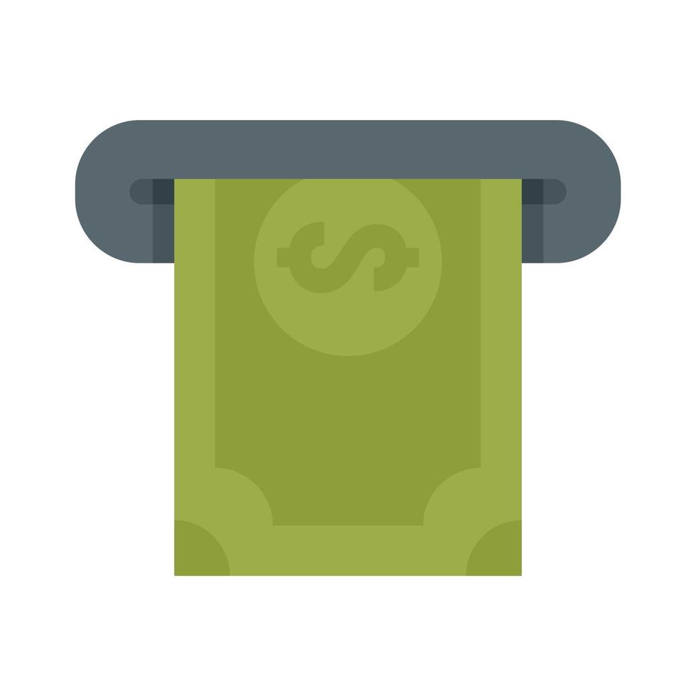 Atm cash money icon flat isolated vector