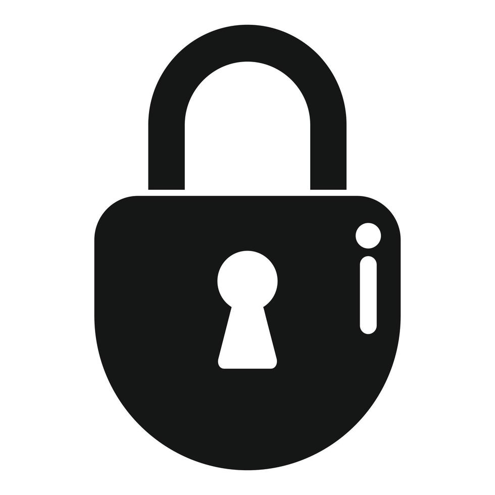 Privacy locker icon simple vector. Computer protect vector