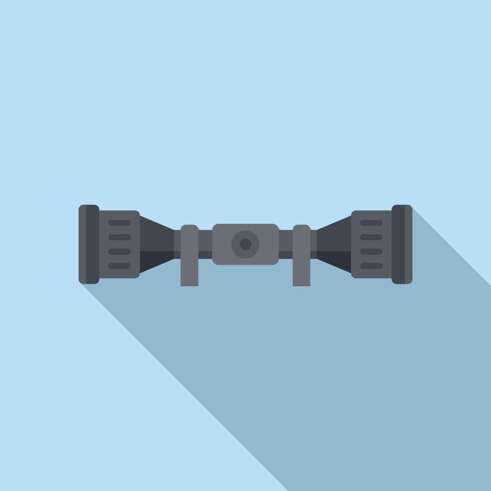 Optical scope icon flat vector. Gun rifle vector