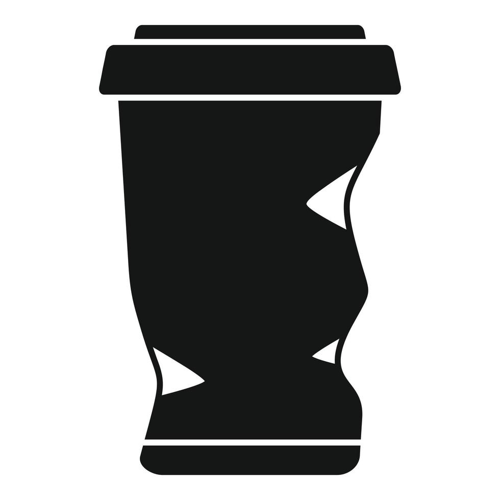 Paper cup recycle icon simple vector. Trash garbage vector