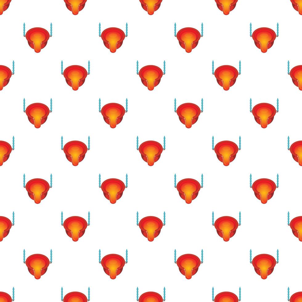 Boiler with hot iron pattern, cartoon style vector