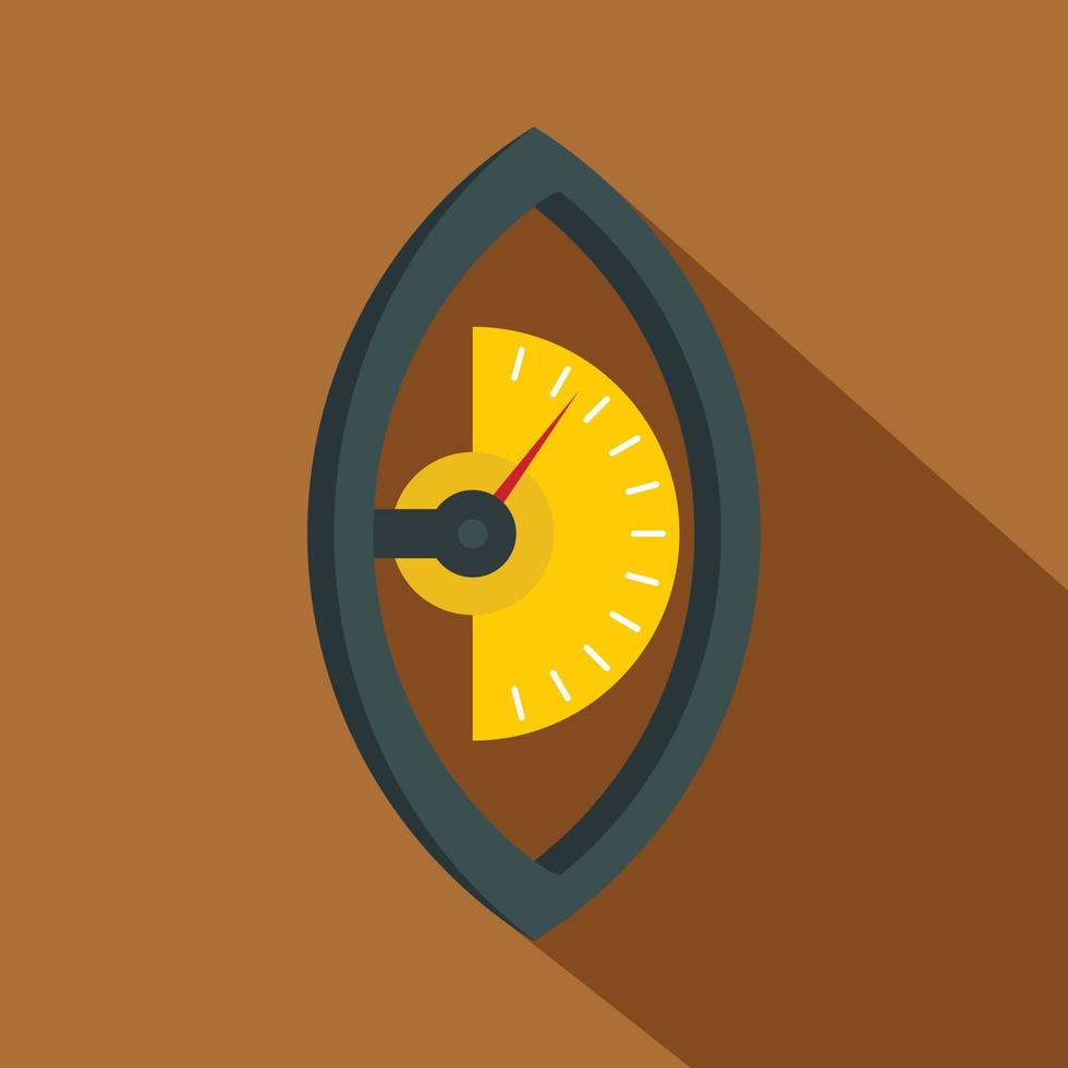 Hand power meter icon, flat style vector