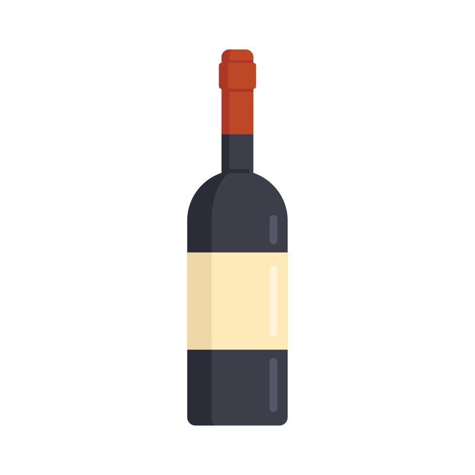 icono de botella de vino italiano vector aislado plano