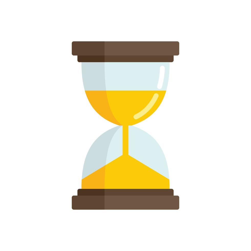 Deadline hourglass icon flat isolated vector