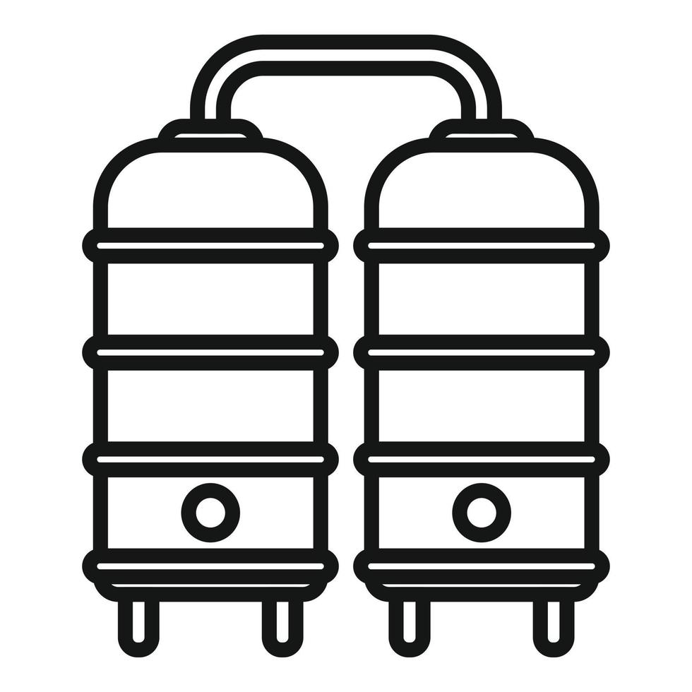 Factory tanks icon outline vector. Milk cheese vector