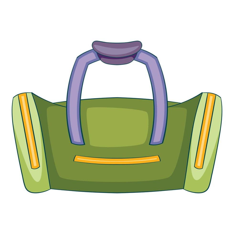 Road bag icon, cartoon style vector