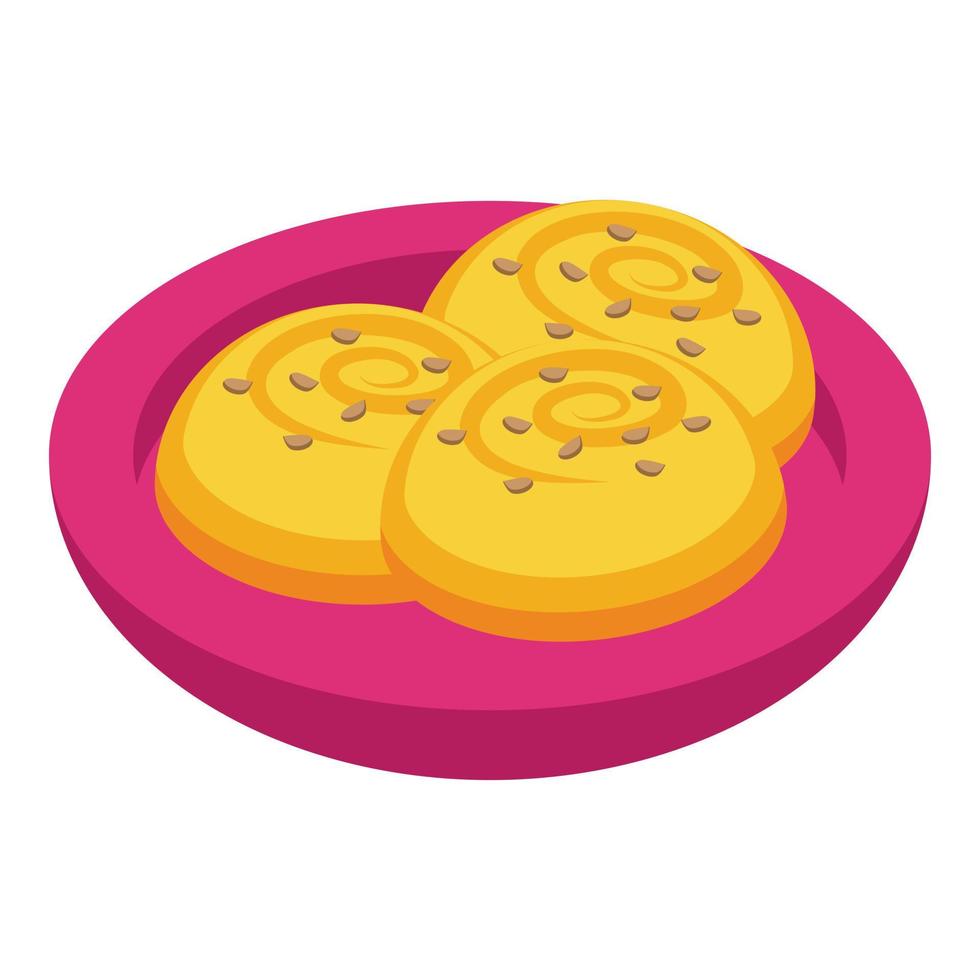 Bakery icon isometric vector. Food cake vector