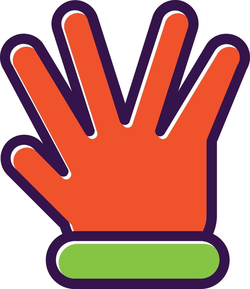 Hand Spock Vector Icon Design