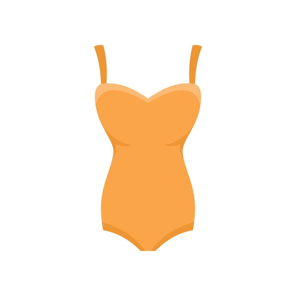 Model swimsuit icon flat isolated vector