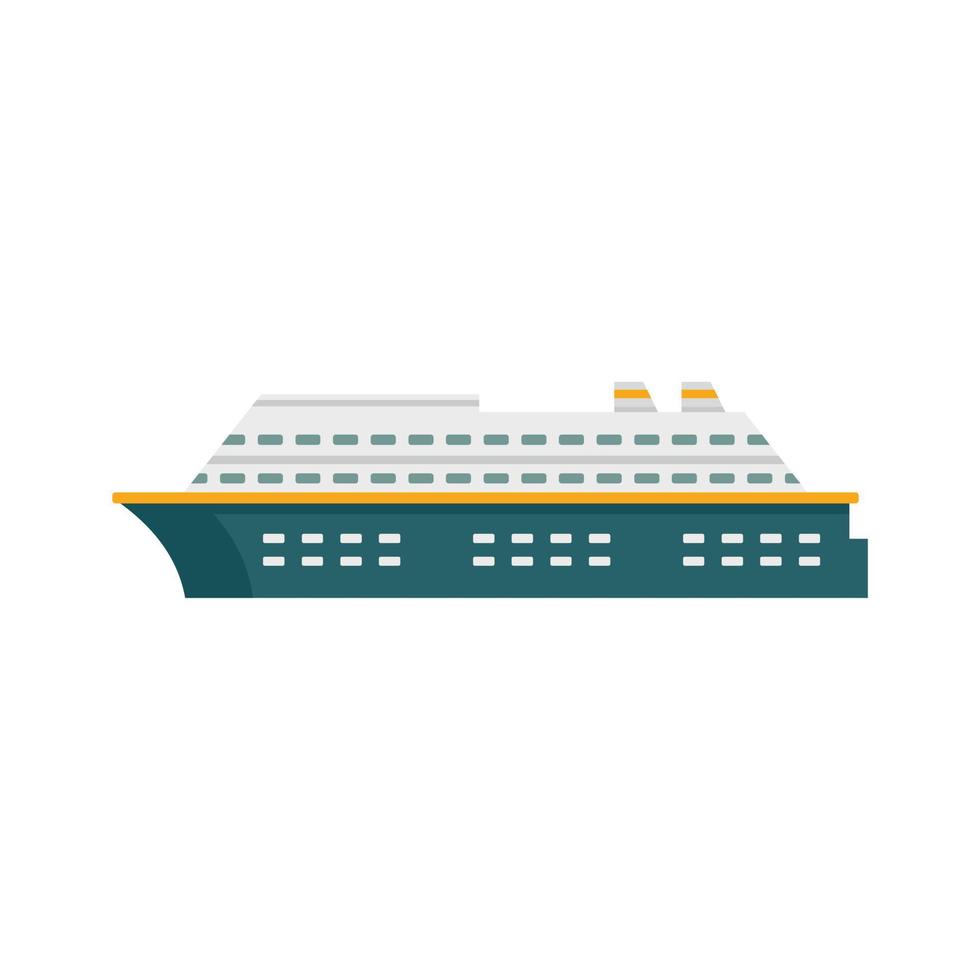 Cruise vessel icon flat isolated vector