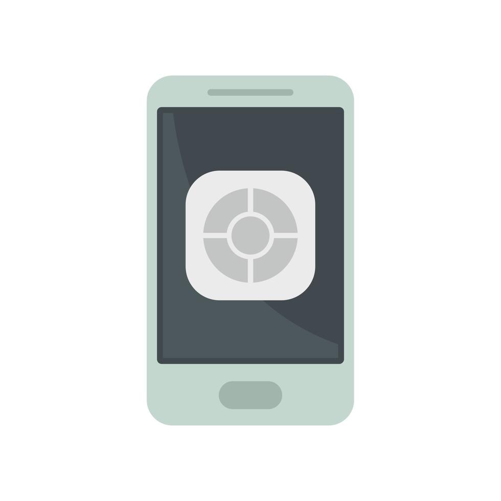 Smartphone remote control icon flat isolated vector