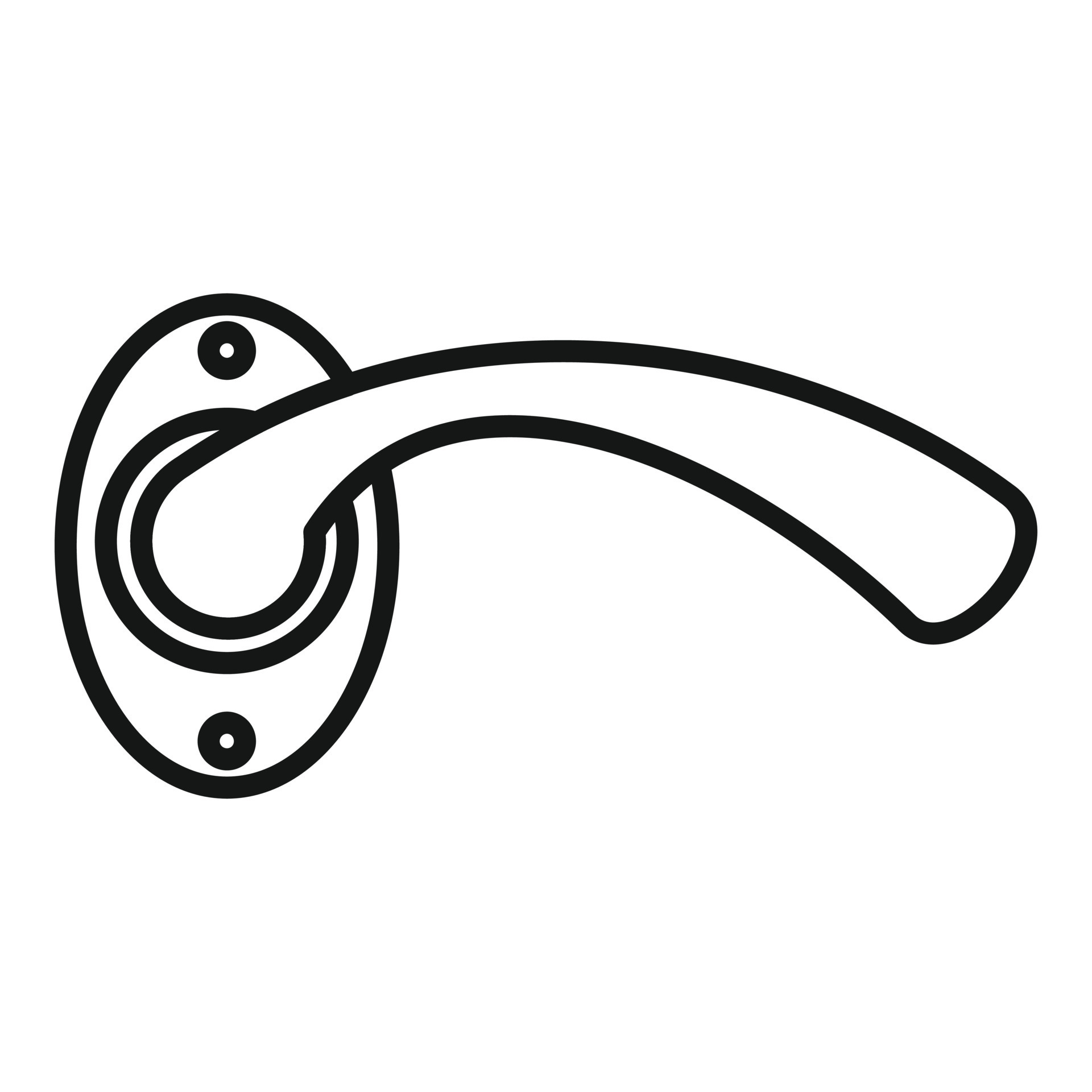 Interior door handle icon outline vector. Knob lock 14917419 Vector Art