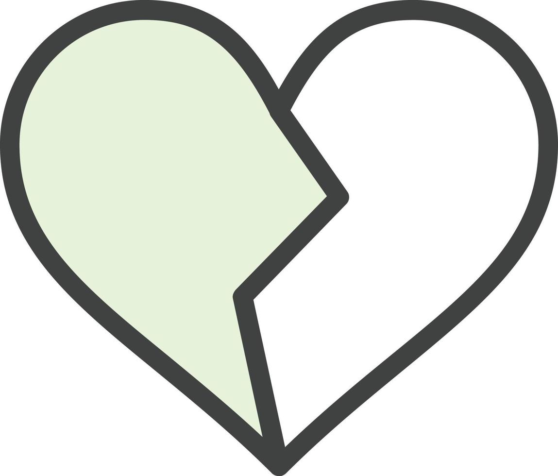 Heart Broken Vector Icon Design