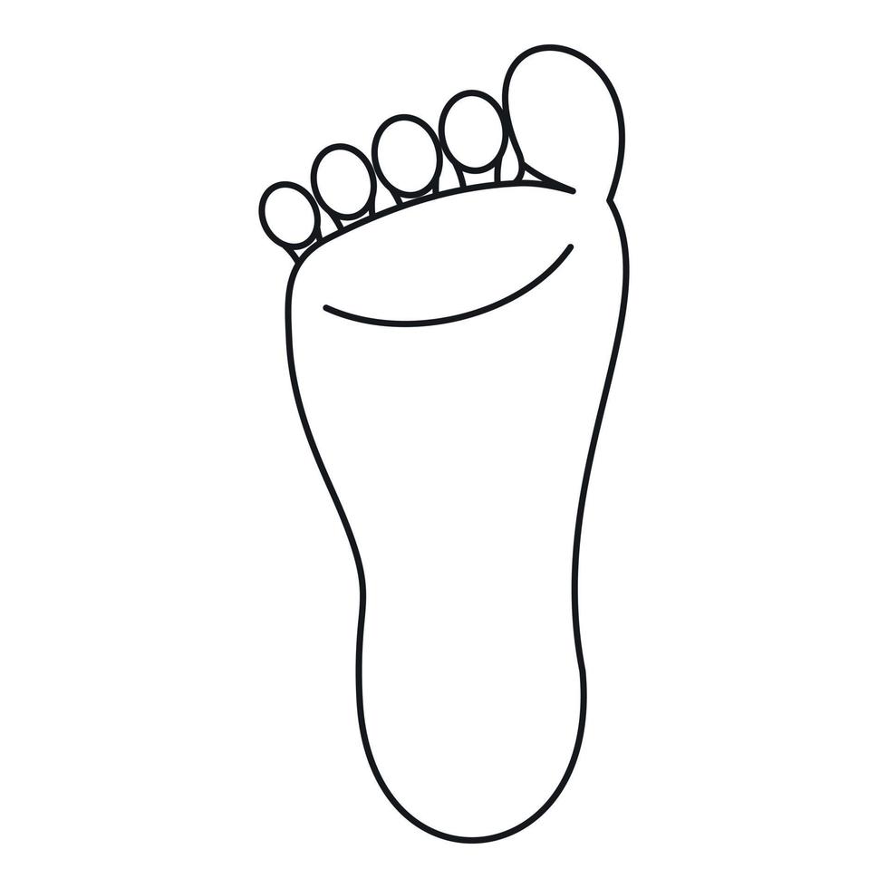 Foot icon, simple style vector