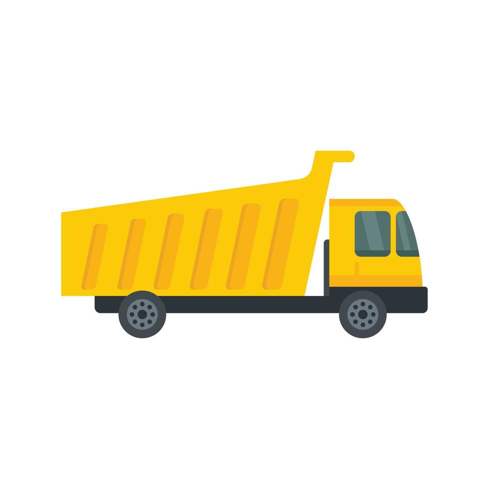 Tipper industry icon flat isolated vector