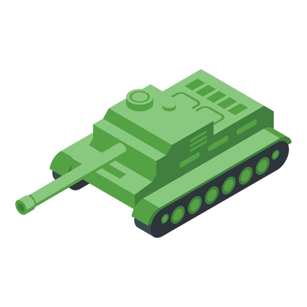 Tank icon isometric vector. Military vehicle vector