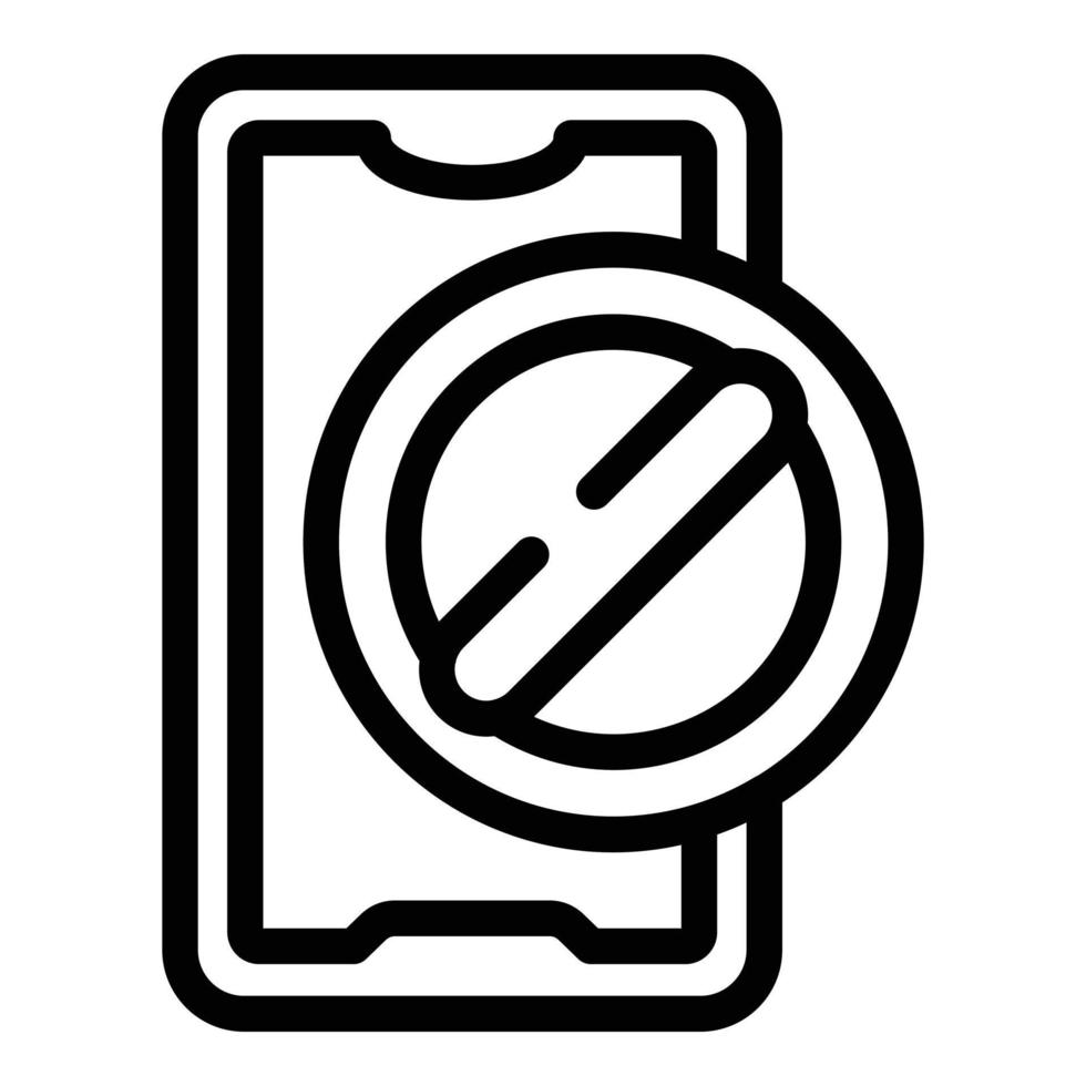 No smartphone icon outline vector. Digital media vector