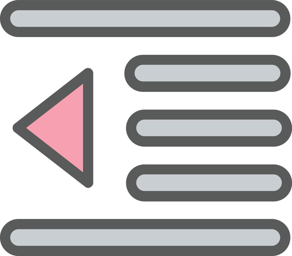 Outdent Vector Icon Design