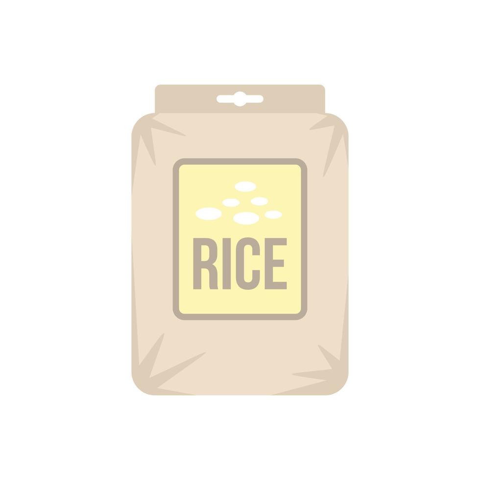 Rice pack icon flat isolated vector