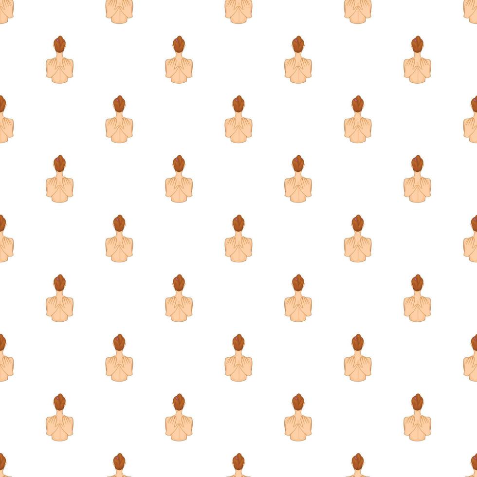 Back massage pattern, cartoon style vector